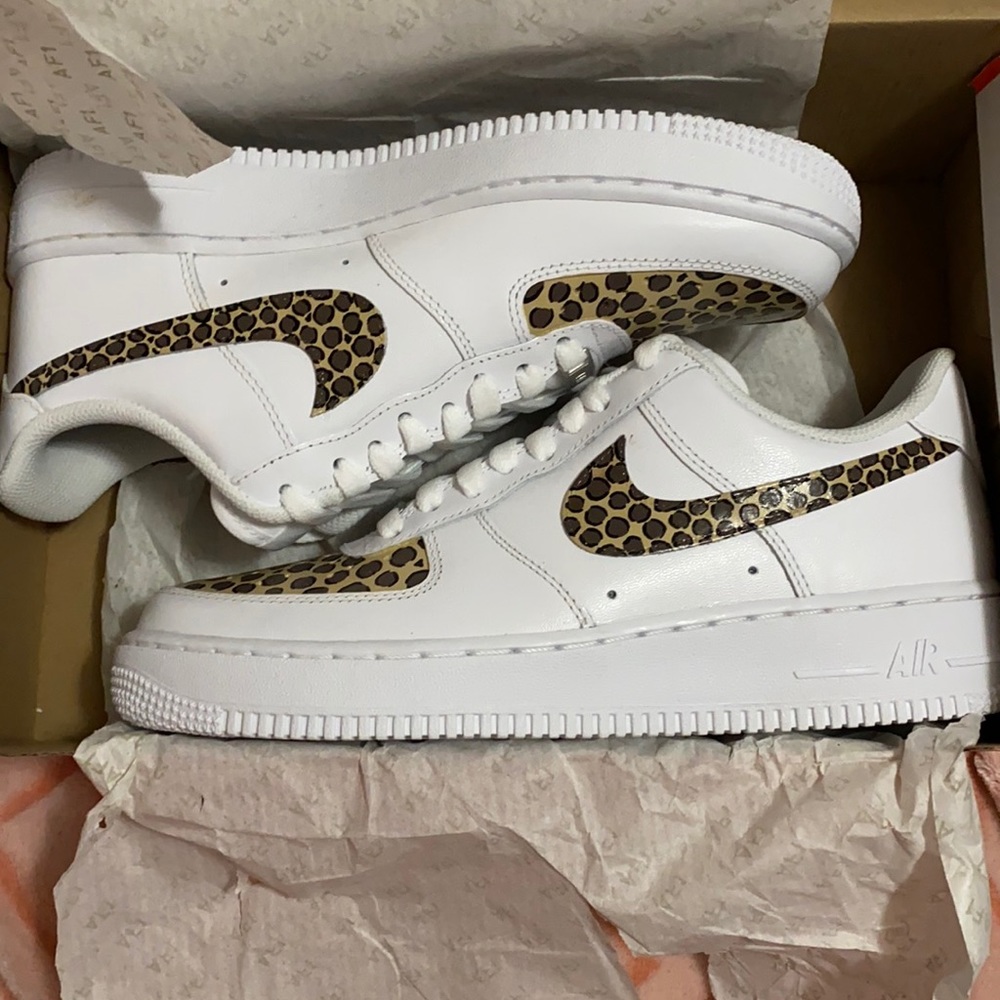 Women’s animal print Air Force 1’s